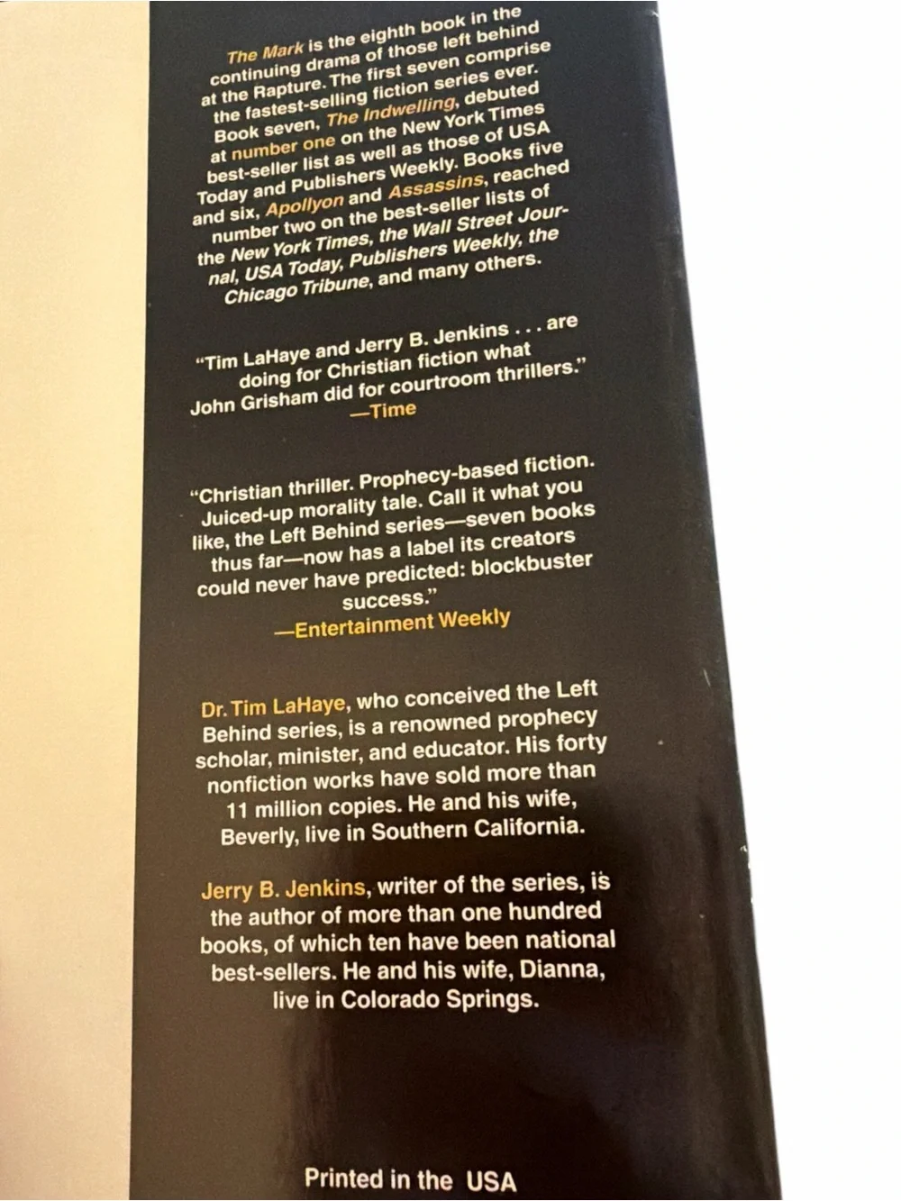 The Mark Hardcover by Tim LaHaye & Jerry B. Jenkins Left Behind